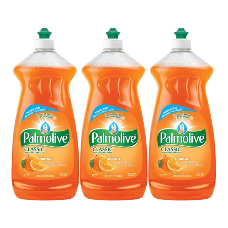 Palmolive Essential Clean Orange Tangerine Scent Dish Liquid, 28 oz (Pack of 3)