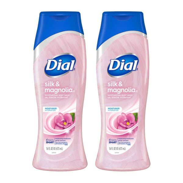Dial Silk & Magnolia Moisturizing Body Wash, 16 oz (Pack of 2)
