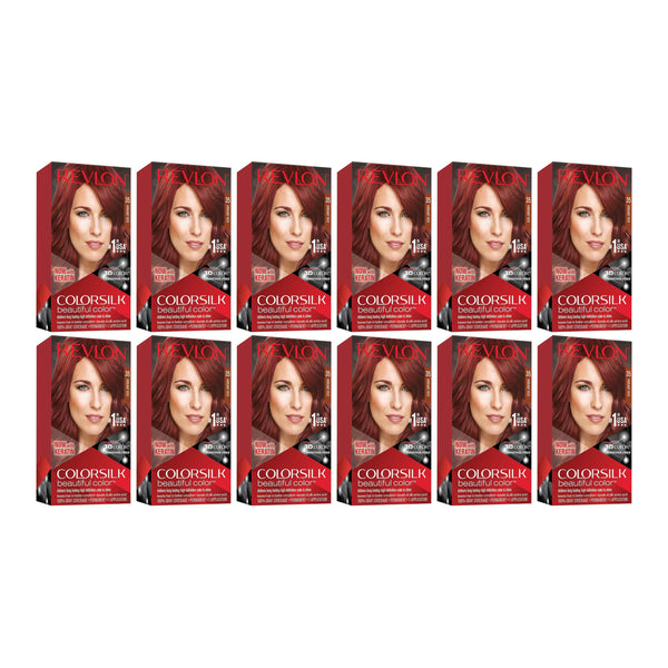 Revlon ColorSilk Beautiful Hair Color - 35 Vibrant Red (Pack of 12)