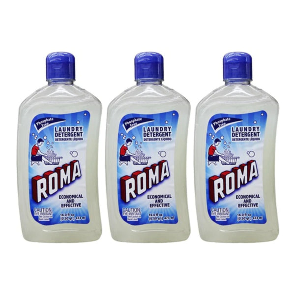 Roma Liquid Laundry Detergent, 16 fl oz (473ml) (Pack of 3)
