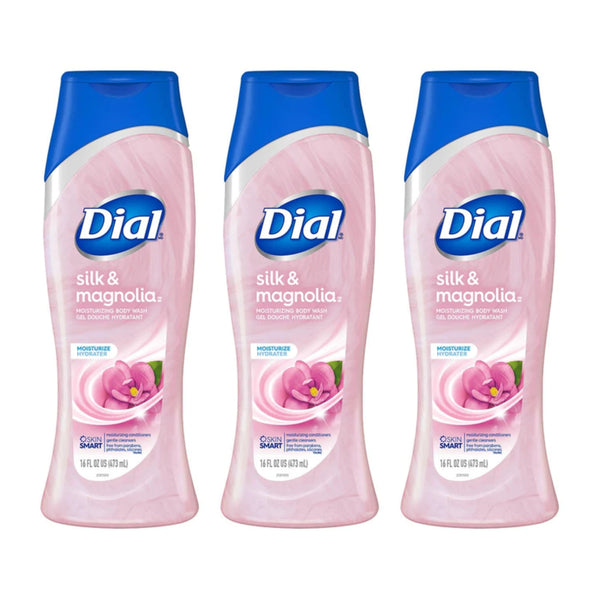 Dial Silk & Magnolia Moisturizing Body Wash, 16 oz (Pack of 3)