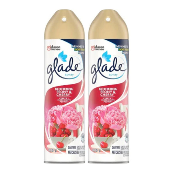 Glade Spray Blooming Peony & Cherry Air Freshener, 8 oz (Pack of 2)