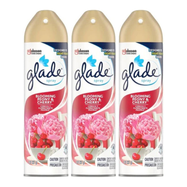Glade Spray Blooming Peony & Cherry Air Freshener, 8 oz (Pack of 3)