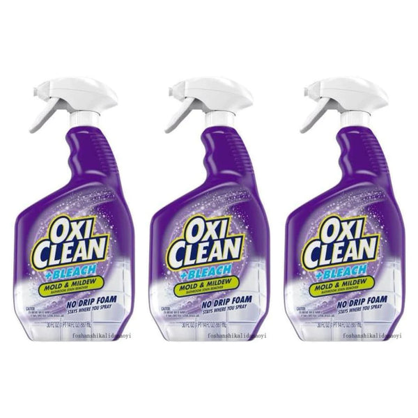 OxiClean + Bleach - Mold & Mildew Bathroom Stain Remover, 30 Fl Oz (Pack of 3)