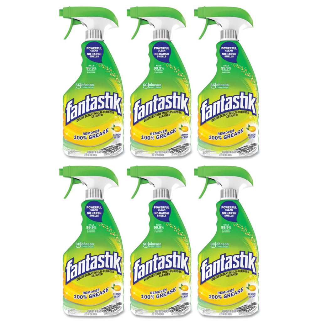 Fantastik Disinfectant MultiPurpose Cleaner Lemon Scent, 32 oz (Pac MarketCOL