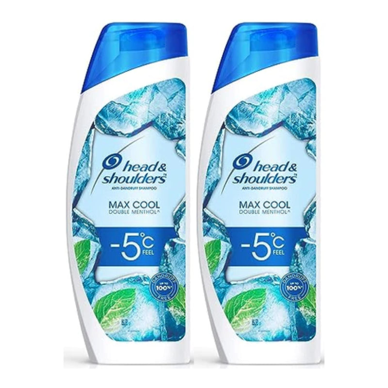 Head & Shoulders Max Cool Double Menthol Anti-Dandruff Shampoo 180ml (Pack of 2)