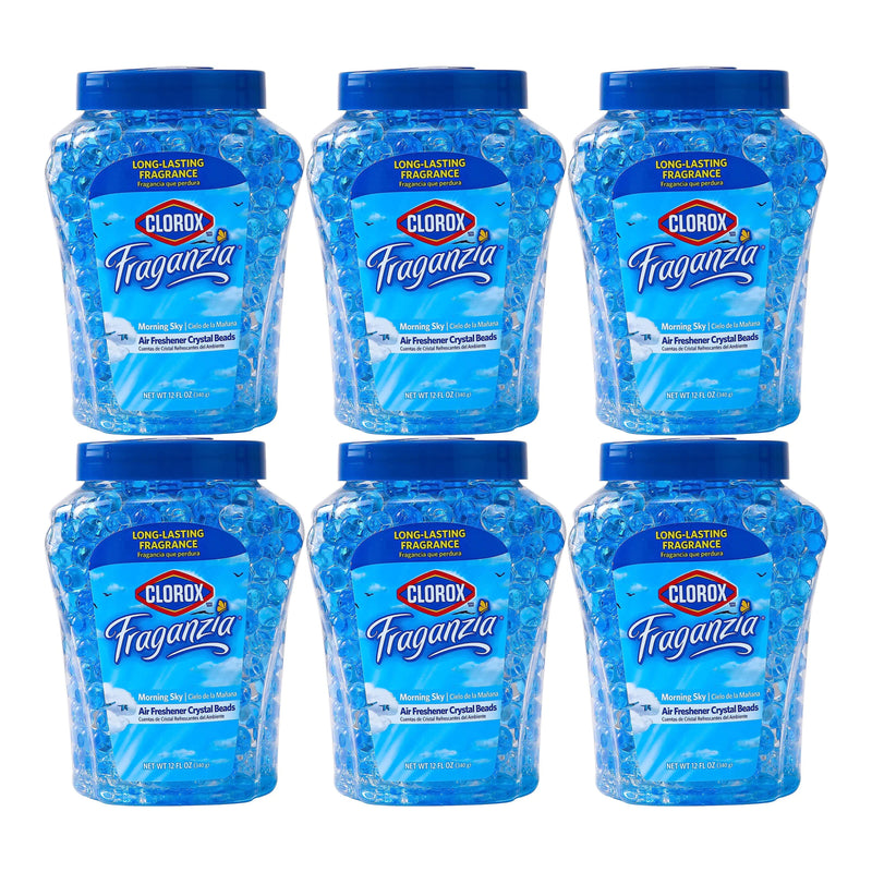 Clorox Fraganzia Air Freshener Crystal Beads - Morning Sky, 12 oz. (Pack of 6)