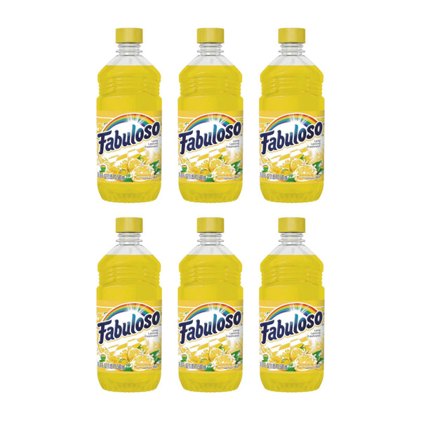 Fabuloso Multi-Purpose Cleaner - Refreshing Lemon Scent, 16.9 oz (Pack of 6)