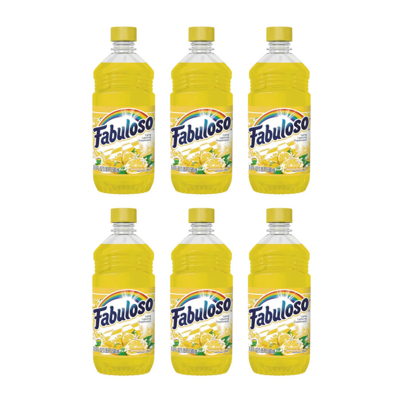 Fabuloso Multi-Purpose Cleaner - Refreshing Lemon Scent, 16.9 oz (Pack of 6)