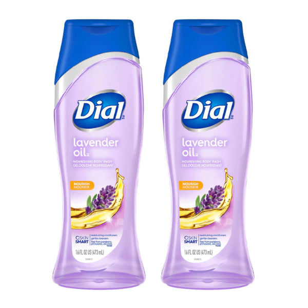 Dial Lavender Oil Nourishing Body Wash Gel Douche, 16 oz (Pack of 2)