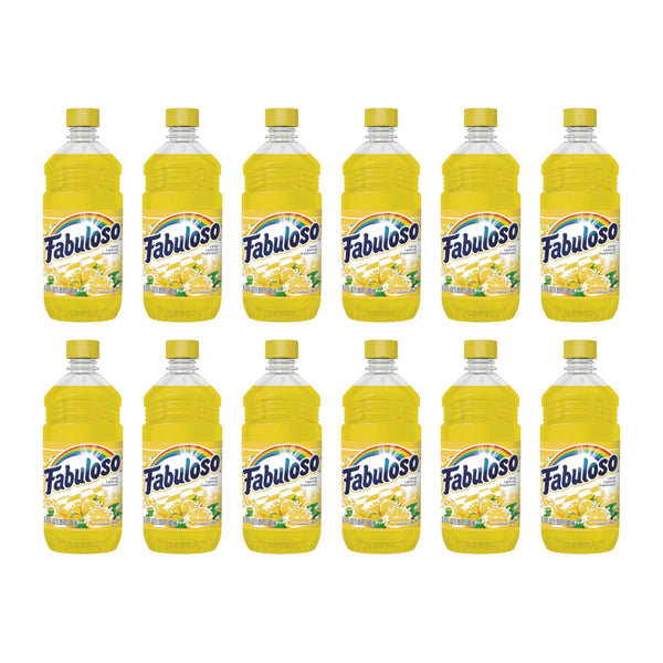 Fabuloso Multi-Purpose Cleaner - Refreshing Lemon Scent, 16.9 oz (Pack of 12)