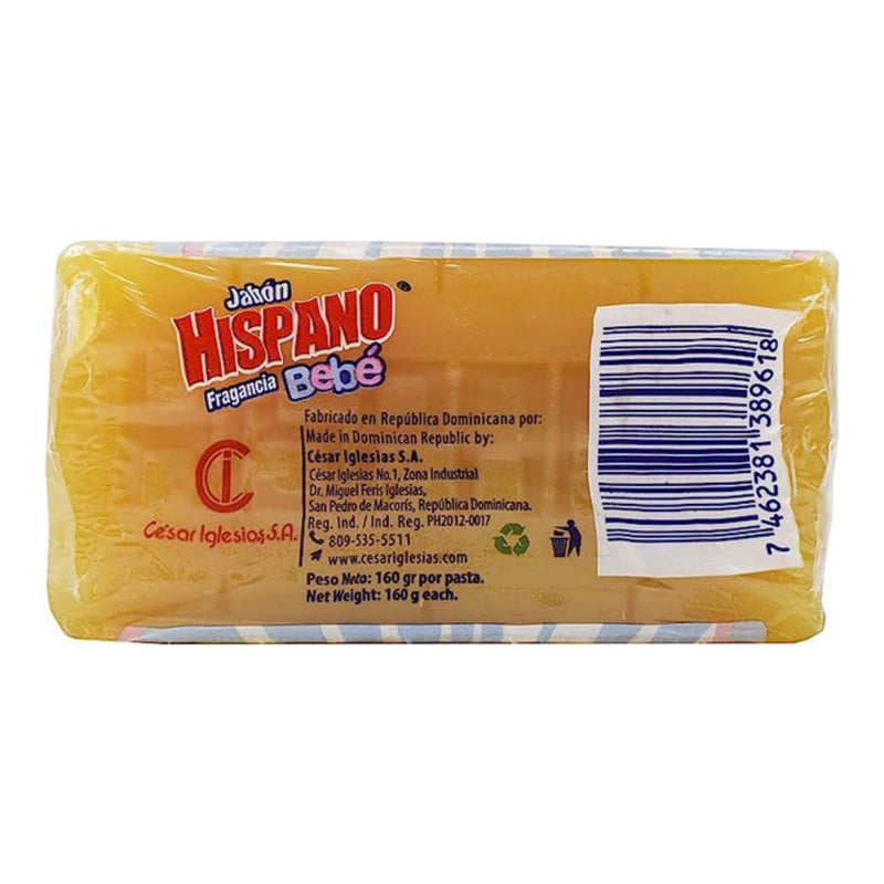 Hispano Jabon Soap Fragancia Bebe (Baby Scent) (5 Pack), 800g (Pack of 2)