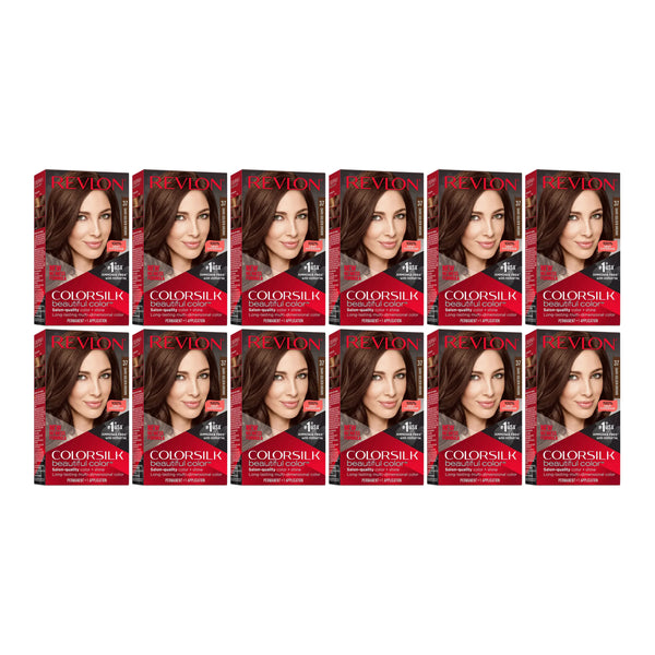 Revlon ColorSilk Hair Color - 37 Dark Golden Brown (Pack of 12)