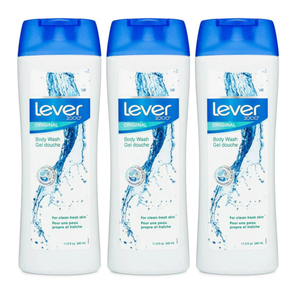 Lever 2000 Original Body Wash Gel Douche, 11.5 oz (Pack of 3)