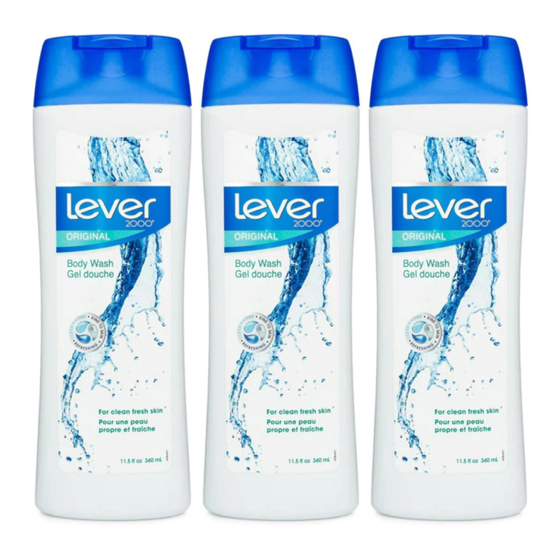 Lever 2000 Original Body Wash Gel Douche, 11.5 oz (Pack of 3)