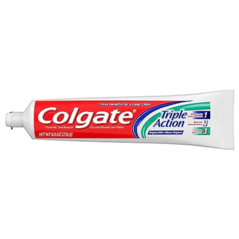Colgate Triple Action Original Mint Toothpaste, 8.0oz (226g) (Pack of 3)