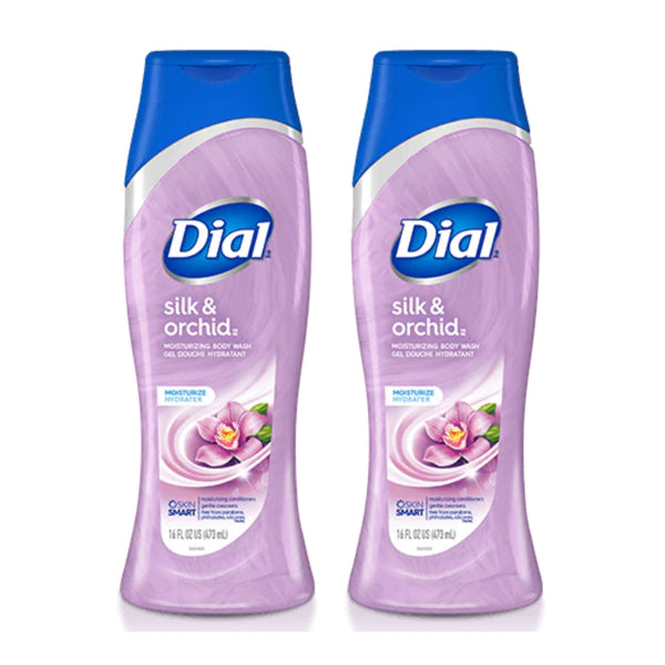 Dial Silk & Orchid Moisturizing Body Wash, 16 Oz (Pack of 2)