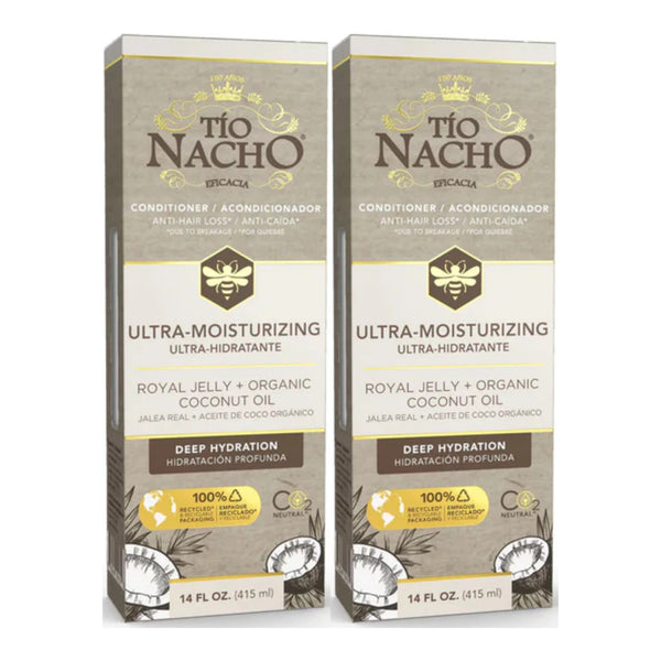 Tio Nacho Shampoo Ultra Hidratante Jalea Real + Aceite de Coco 14oz (Pack of 2)