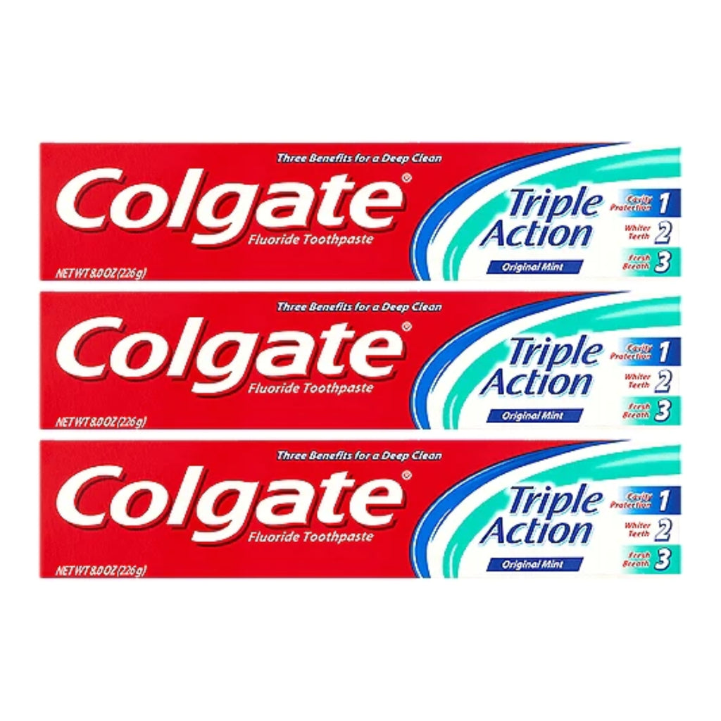 Colgate Triple Action Original Mint Toothpaste, 8.0oz (226g) (Pack of ...
