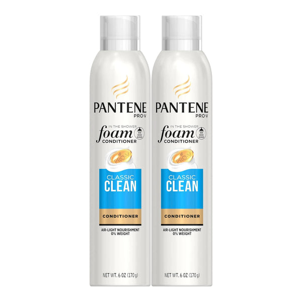 Pantene Pro-V Classic Clean Foam Conditioner, 6oz (Pack of 2)