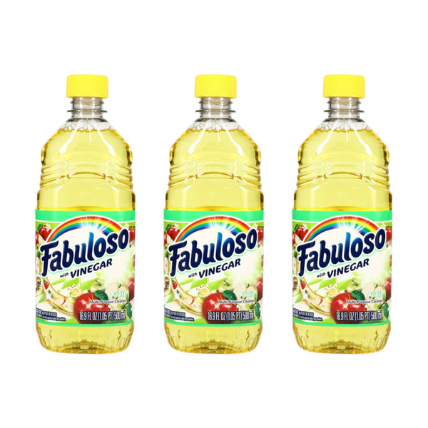 Fabuloso Multi-Purpose Cleaner With Vinegar - Apple Scent, 16.9 oz (Pack of 3)