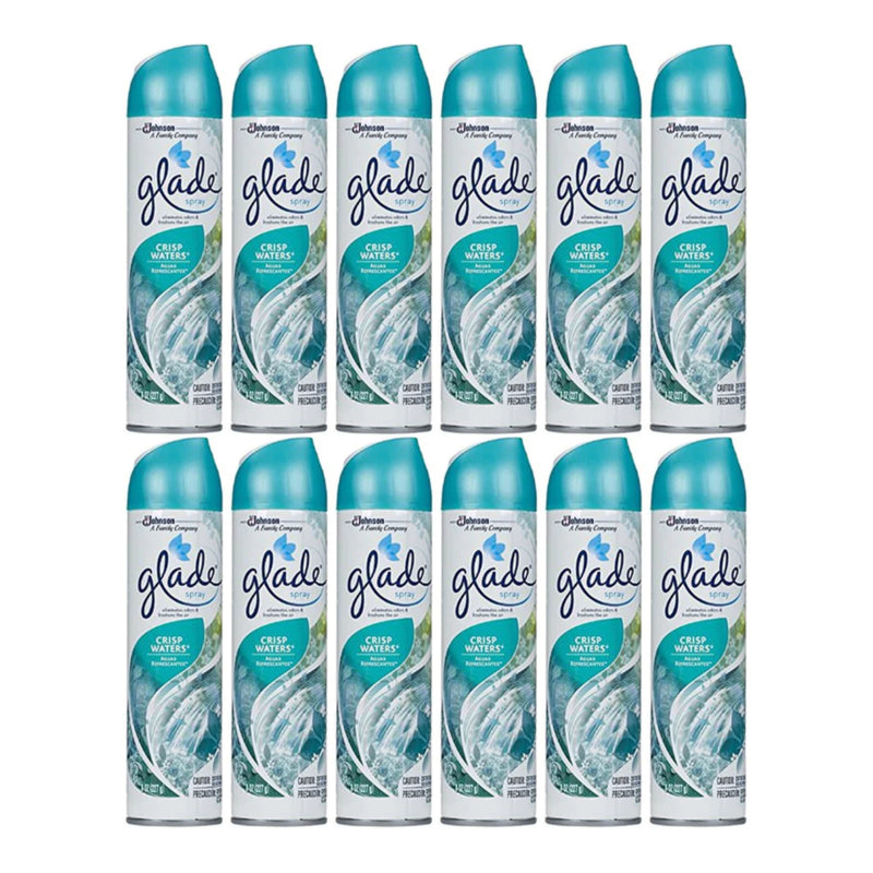 Glade Spray Crisp Waters Air Freshener, 8 oz (Pack of 12)