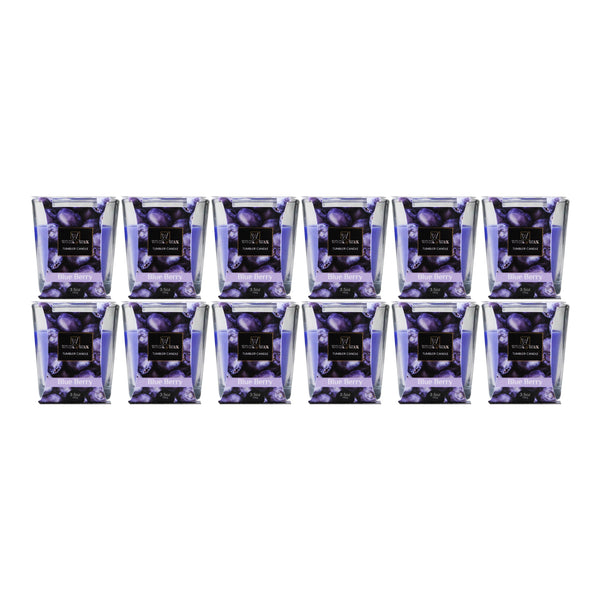 Wick & Wax Blue Berry Tumbler Candle, 3.5oz (100g) (Pack of 12)