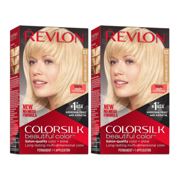 Revlon ColorSilk Hair Color - 03 Light Sun Blonde (Pack of 2)