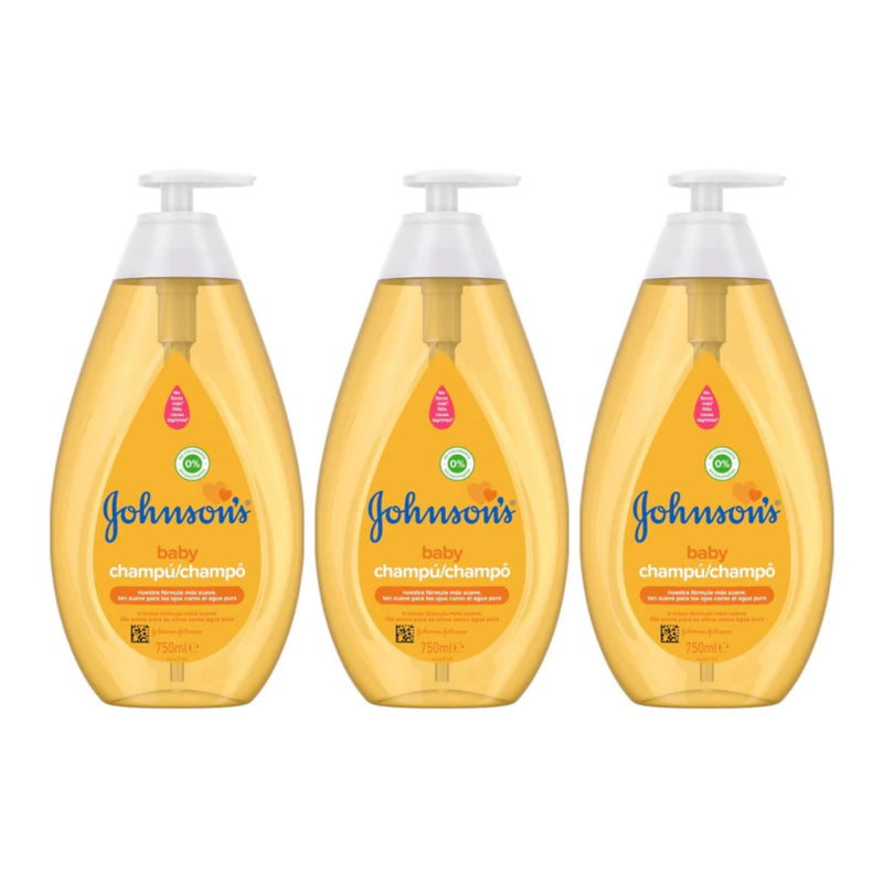 Johnson's Baby Shampoo, 25.4 oz (750ml) (Pack of 3)