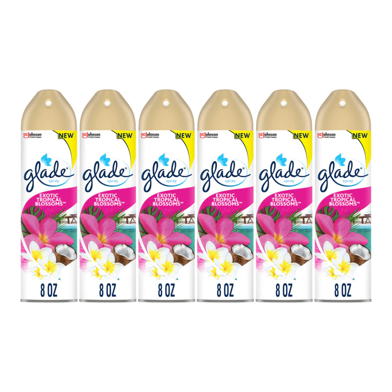 Glade Spray Exotic Tropical Blossoms Air Freshener, 8 oz (Pack of 6)