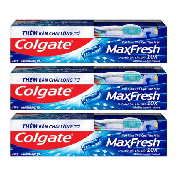Colgate MaxFresh Peppermint Ice Toothpaste, 8.0oz (225g) (Pack of 3)