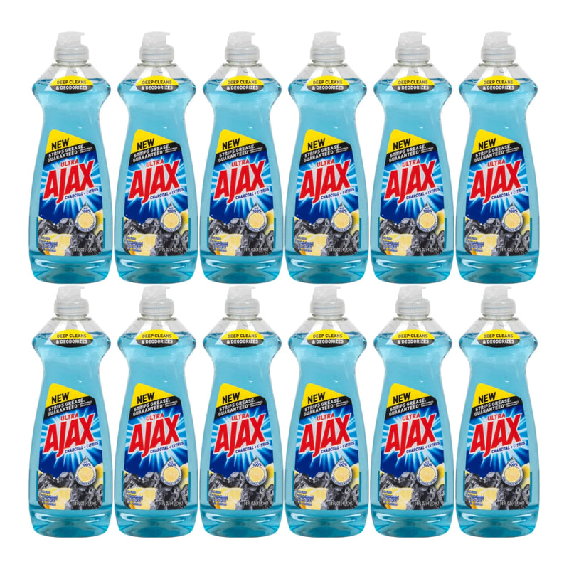 Ajax Ultra Charcoal & Citrus Dish Liquid, 14 oz. (414ml) (Pack of 12)