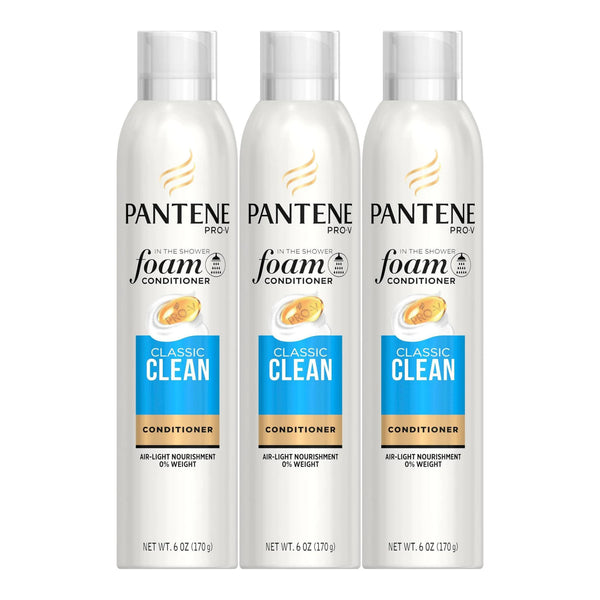 Pantene Pro-V Classic Clean Foam Conditioner, 6oz (Pack of 3)