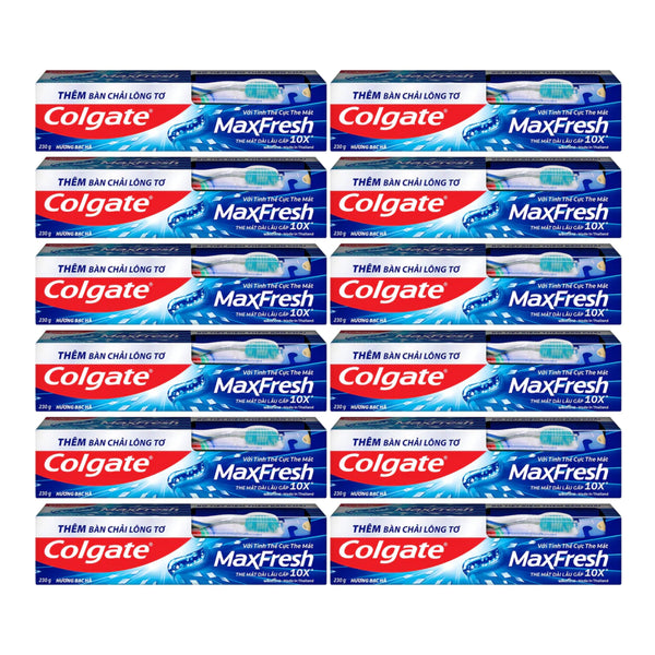 Colgate MaxFresh Peppermint Ice Toothpaste, 8.0oz (225g) (Pack of 12)
