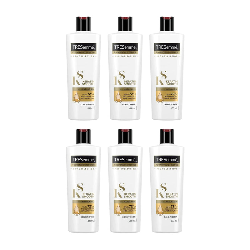 TRESemmé Keratin Smooth w/ Marula Oil Conditioner, 400ml (Pack of 6)