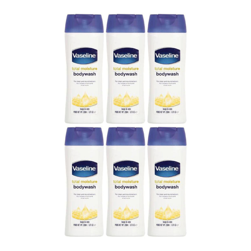 Vaseline Total Moisture Body Wash, 6.76oz (200ml) (Pack of 6)