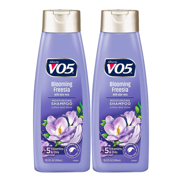 Alberto VO5 Blooming Freesia w/ Aloe Vera Shampoo, 12.5 oz. (370ml) (Pack of 2)