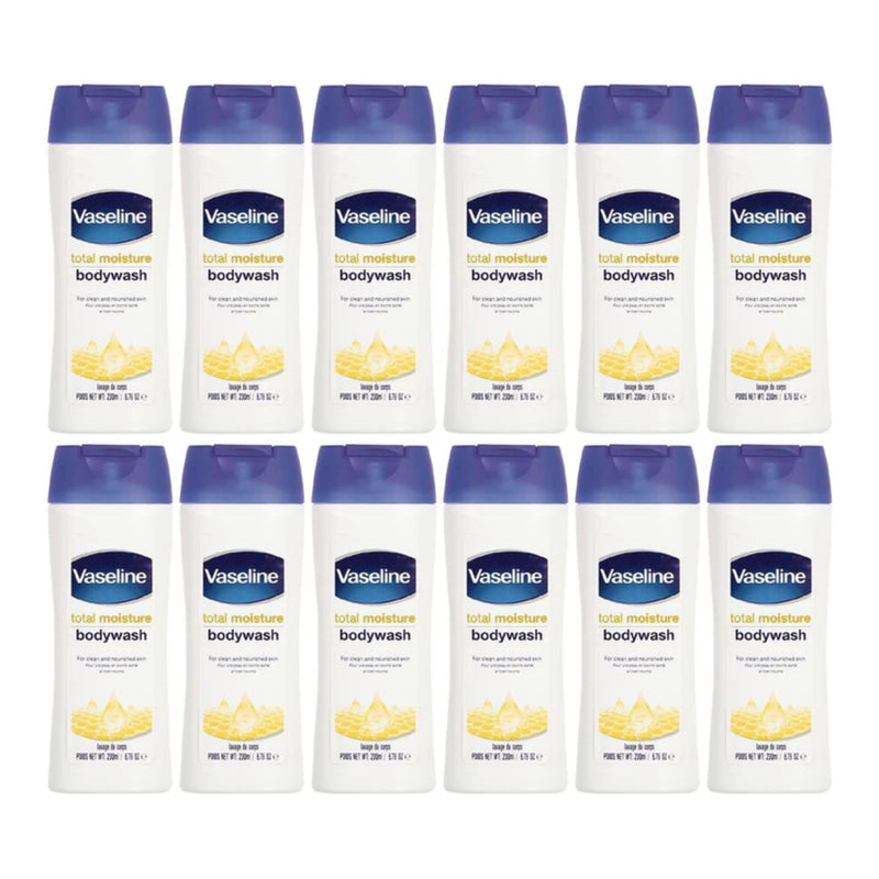 Vaseline Total Moisture Body Wash, 6.76oz (200ml) (Pack of 12)