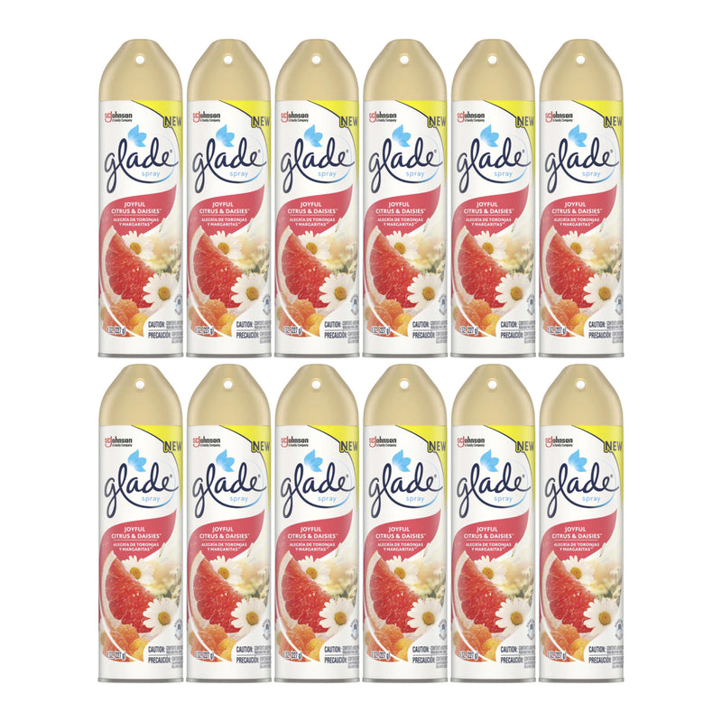 Glade Spray Joyful Citrus & Daisies Air Freshener, 8 oz (Pack of 12)