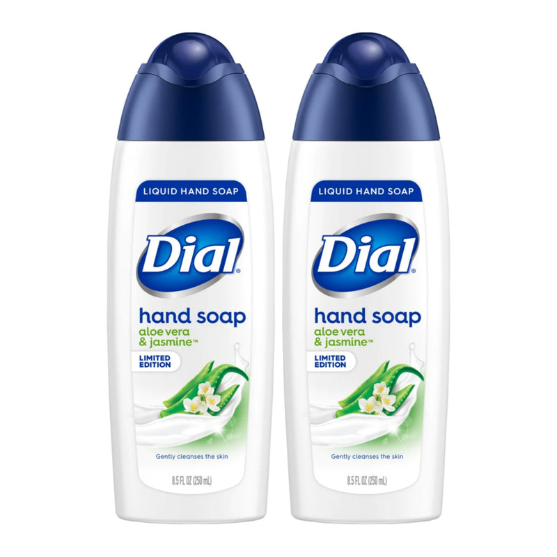 Dial Aloe Vera & Jasmine Liquid Hand Soap (Limited Edition), 8.5oz (Pack of 2)