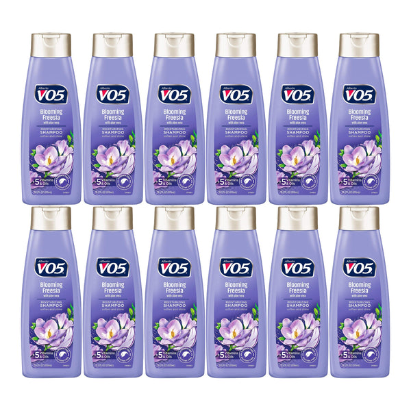 Alberto VO5 Blooming Freesia w/ Aloe Vera Shampoo, 12.5 oz. (370ml) (Pack of 12)