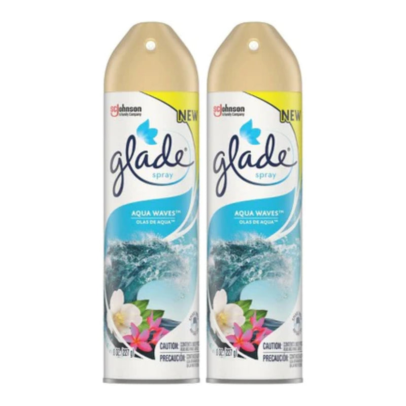 Glade Spray Aqua Waves Air Freshener, 8 oz (Pack of 2)