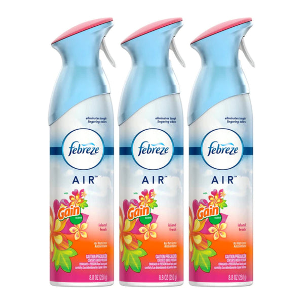 Febreze Air Freshener - Island Fresh w/ Gain Scent, 8.8oz (Pack of 3)