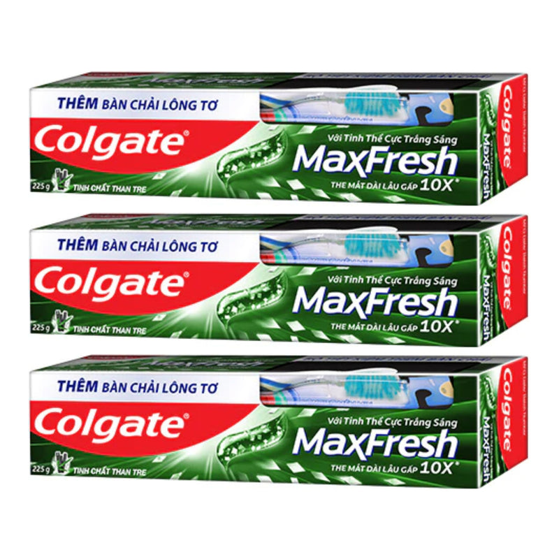 Colgate MaxFresh Bamboo Charcoal Toothpaste, 8.0oz (225g) (Pack of 3)
