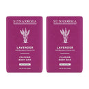 Sunaroma Calming Body Bar Lavender Shea Butter & Vitamin E Oil, 8oz (Pack of 2)