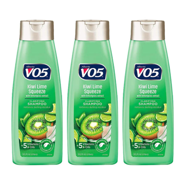 Alberto VO5 Kiwi Lime Squeeze with Lemongrass Shampoo, 12.5 oz. (Pack of 3)