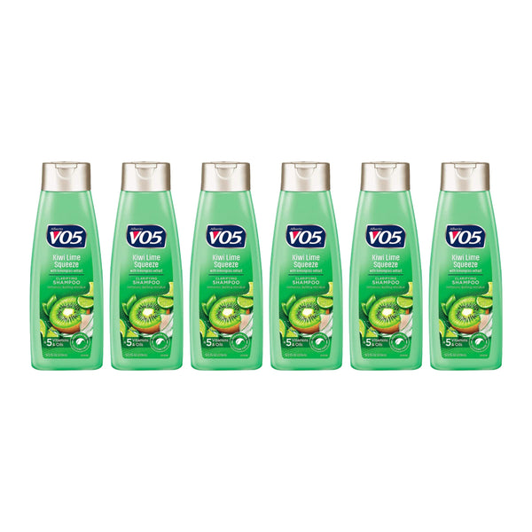 Alberto VO5 Kiwi Lime Squeeze with Lemongrass Shampoo, 12.5 oz. (Pack of 6)