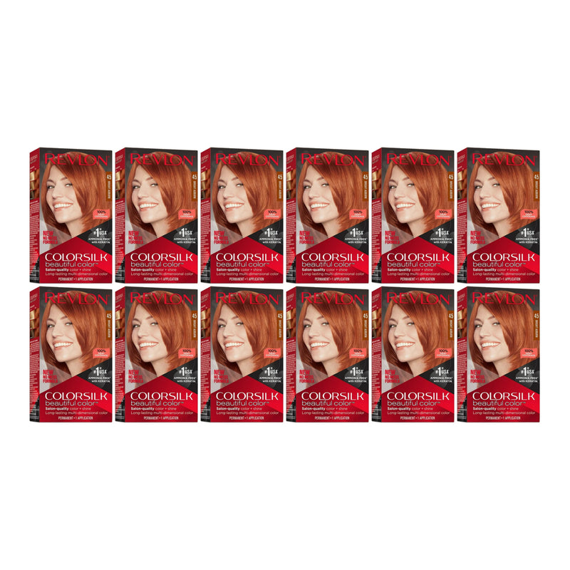 Revlon Beautiful Hair Color - 45 Bright Auburn (Pack of 12)