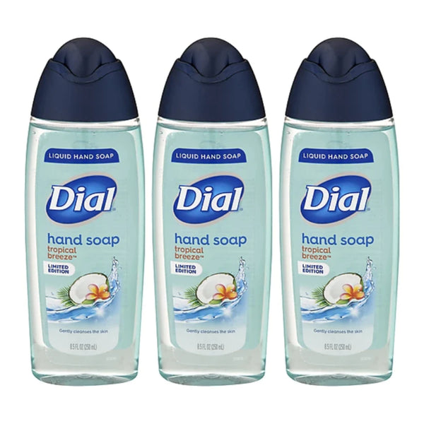 Dial Tropical Breeze Liquid Hand Soap (Limited Edition), 8.5oz (Pack of 3)