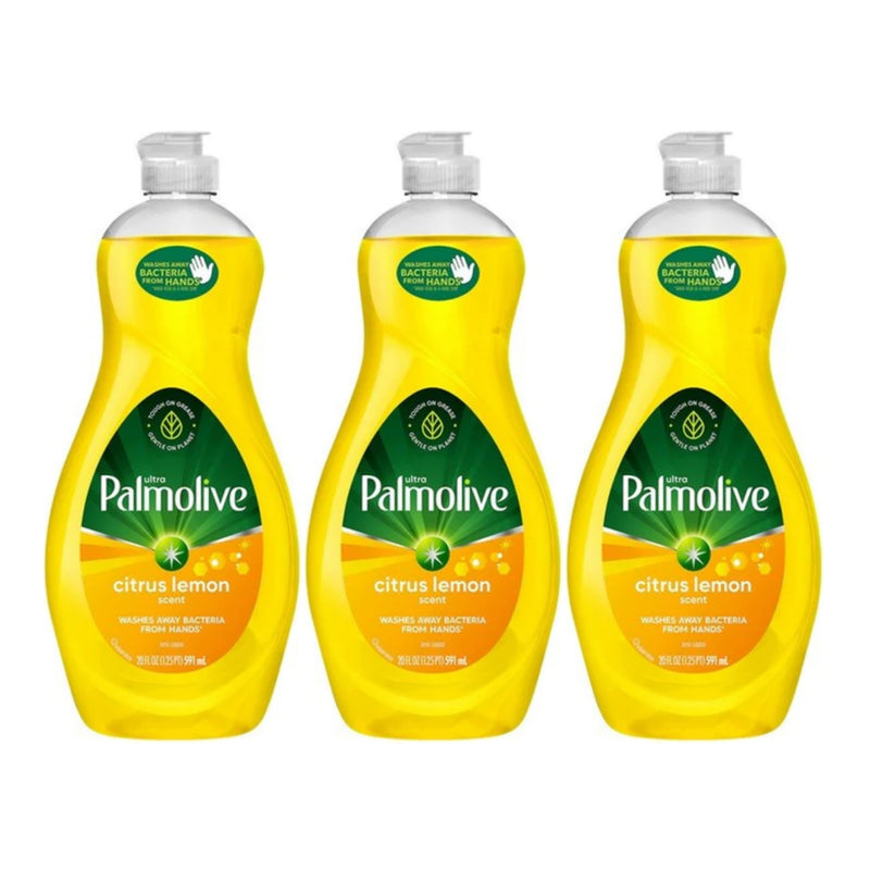 Palmolive Ultra Citrus Lemon Scent Dish Liquid, 20 oz. (591ml) (Pack of 3)